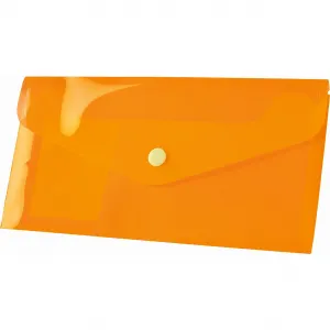 Tetis plastová složka s klipem pp obálka DL barva: oranžová 140 mic. 110 mm x 220 mm (BT612-P)
