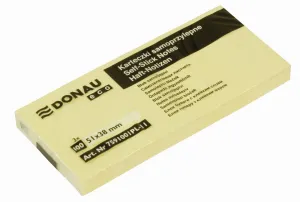 Donau Eco samolepicí bločky žluté 100k 38mm x 51mm (7591001PL-11)