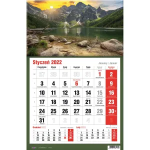 Třístranný nástěnný kalendář Avanti (5901769620582)