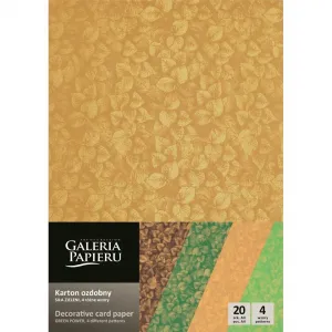 Dekorační papír (vizitkový) Galeria Papieru Siła Zieleni A4 - mix 200g (208920)