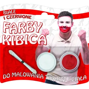 Titanová barva na obličej pro ventilátor bílá/červená 2 barvy.