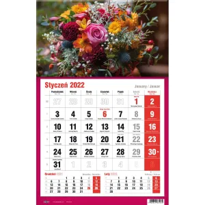 Třístranný nástěnný kalendář Avanti (5901769620582)