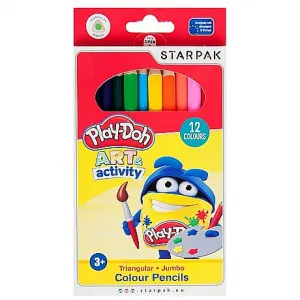Starpak Play Doh Jumbo trojhranné tužky12 barev 12 barev (453911)