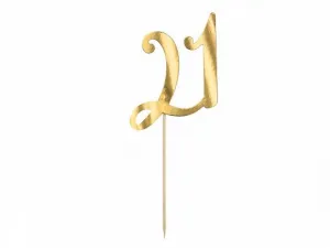 Partydeco poleva na dort 21, zlatá, 20,5 cm (KPT62-21-019)
