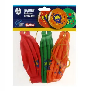 Godan PREMIUM ANIMALS gumový balón 3 ks mix (GB/PG21)