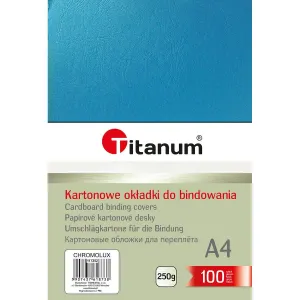 Titanum lesklý vázací karton - chromolux A4 - modrý 250g