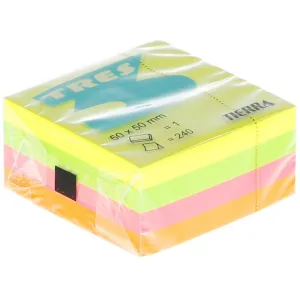 Intenzivní samolepicí bankovky Tres NEON mix 240k 50 mm x 50 mm (KOSN5050)