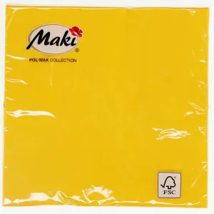 Ubrousky Pol-mak - žluté 330 mm x 330 mm (40)