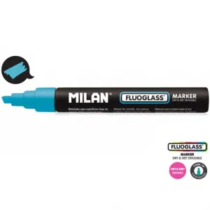 Speciální popisovač Milan pro fluorescenční sklo, modrý 2,0-4,0 mm zkrácený hrot (591295212)