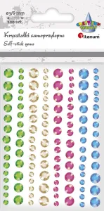 Titanum Craft-Fun Series samolepicí krystaly Pastelové tečky mix