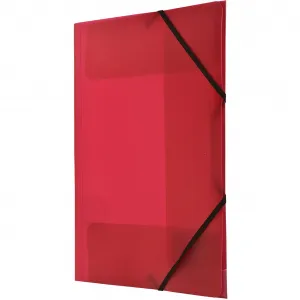 Tetis Plastový pořadač na gumičky A4 barva: červená 550 mic. 318 mm x 248 mm (BT624-C)