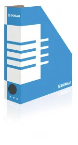 Vertikální box na dokumenty Donau A4 - modrobílý 80 mm x 257 mm x 320 mm (7649001PL-10)