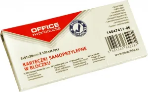 Kancelářské potřeby samolepicí bločky žluté 100k 51mm x 38mm (14047411-06)