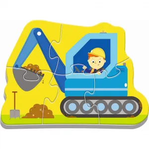 Trefl puzzle baby klasické staveništní vozidla 3, 4, 5, 6 el. (36072)