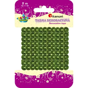 Titanum Craft-Fun Series dekorativní stuha s flitry zelená 6mm 2m (363640)