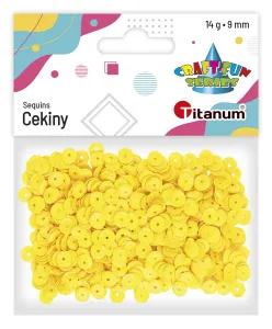 Titanum Craft-Fun Series kulaté flitry žluté 14g (LO60)