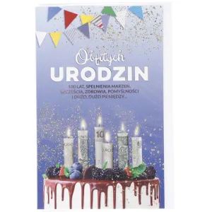 Narozeninové skládané přání Art Nuvo 130 mm x 205 mm (5902973353341)