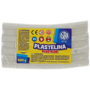 Plastelína Astra 1 barva bílá 500g