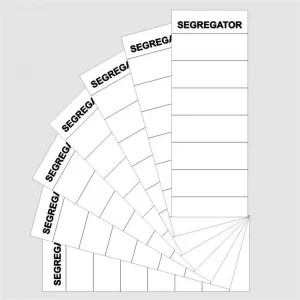 Popisné štítky pro pořadač Warta SEGREGATOR LABEL - bílé 70 mm x 190 mm (350-007)