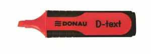 Zvýrazňovač Donau D-Text červený (7358001EN-04)