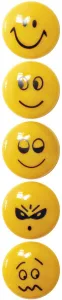 Kulatý magnet Fun&Joy Smiley - oranžový ø 29mm