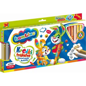 St.Majewski BAMBINO trojhranné pastelky 24 barev (5903235003240)