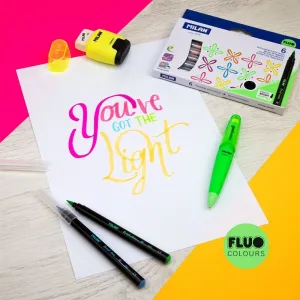 Milan Brush Fluo štětcový popisovač 6 barev (0612606FL)