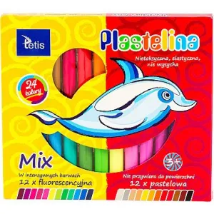 Tetis Plastelína mix 24 barev 15g (KP004-G)