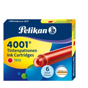 Krátké kazety Pelikan TP/6 červené (301192)