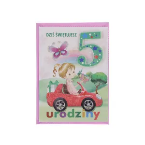 Top Grafické skládací přání k narozeninám 1-5 let B6 (5907786924894)