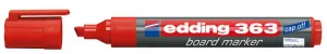 Edding 363 popisovač za sucha, červený 1,0-5,0 mm dlátovým hrotem