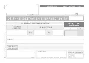 Ofsetový tisk Michalczyk i Prokop Denní přehled prodeje A6 50k. (K-14)
