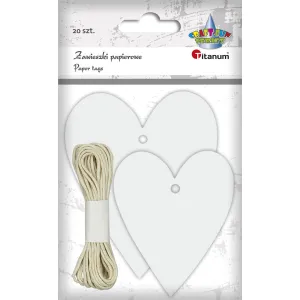 Dárkové visačky Titanum Craft-Fun Series hearts 2 velikosti (S1807)
