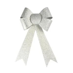 Arpex stříbrná třpytivá mašle velká 29 cm (BN5441SRE-0615)