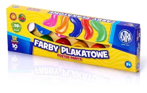 Barva plakátových barev Astra: mix 10 ml 12 barev. (83115902)