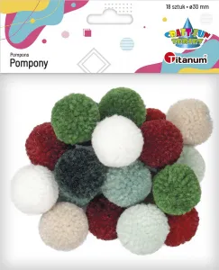 Titanum Craft-Fun Series pastelové bambulky mix 18 ks (DIY19308)