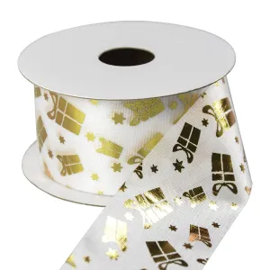 Zlatá ozdobná stuha Arpex Glamour 38 mm 2,74 m (BN4414)