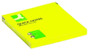 Samolepicí bločky Q-Connect žluté 80k 76mm x 76mm (KF10514)