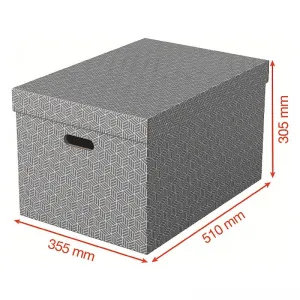 Archivní box Esselte Home velikost L - šedý 355 mm x 510 mm x 305 mm (628287)
