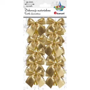 Titanum Craft-Fun Series látkové ozdoby zlaté mašle (19YH30-2)