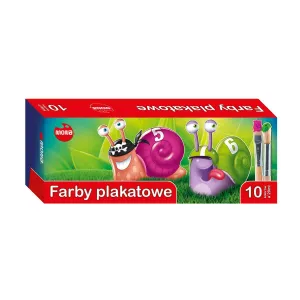 Barva plakátových barev Mona: mix 20 ml 10 barev.