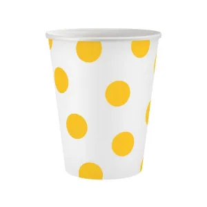 Godan jednorázový kelímek Hrášek žlutý 6ks. 250 ml (PW-KPGZ)