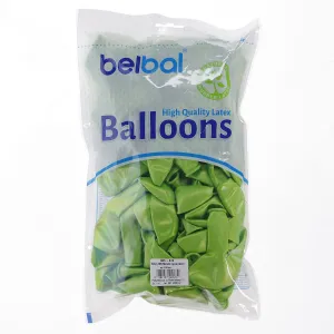 Partydeco metalizovaný gumový balónek 100 ks 12 palců jasně zelená metalíza (078)