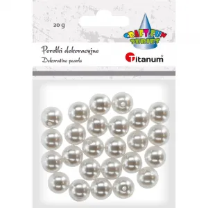 Titanum Craft-Fun Series 12mm bílé perleťové korálky (390967)