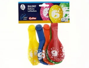 Godan Gumový balónek s potiskem 5 ks mix 300mm 12cal (GS110/6)