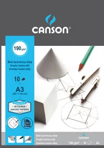 Canson technický blok A3 bílý 190g 10k 297mm x 420mm (100554887)