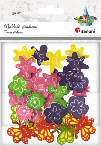 Nálepka (samolepka) Titanum Craft-Fun Series pěnové květiny, motýli (M-20)