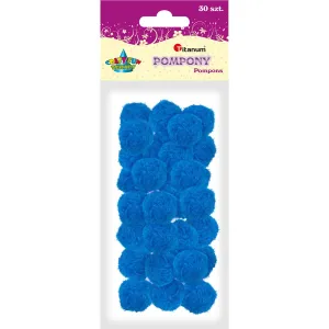 Titanum Craft-Fun Series polyesterové bambulky modré 30 ks