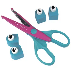 Nůžky a 4 kreativní děrovačky řady Titanum Craft-Fun 16,5 cm (T-8603)