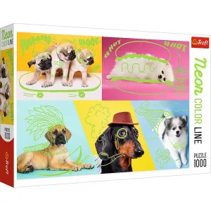 Puzzle Trefl Departure Dogs Neon Color Line 1000 el. (10578)